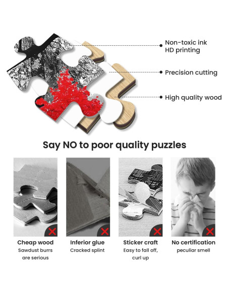 Rompecabezas de Madera 1000 Piezas Najiaxiaowu 75x50cm