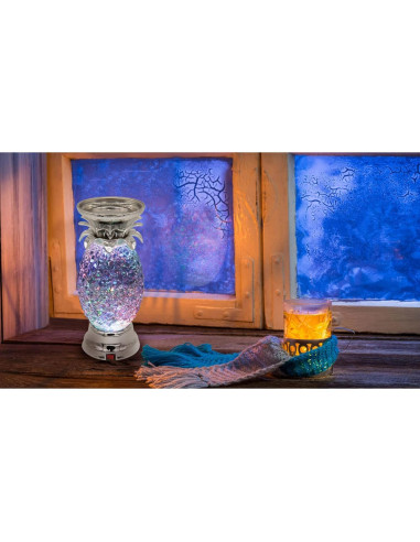 Lámpara de Lava LED YAKii Piña Plata 24.5 cm Decorativa