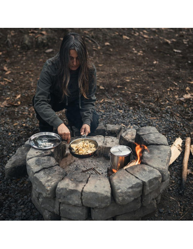 Sartén Plegable La Escuela Pathfinder 20 cm Acero Inoxidable