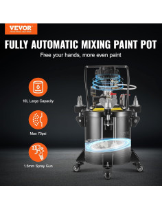 Tanque de Presión VEVOR 10L con Pistola de Spray y Mangueras 2