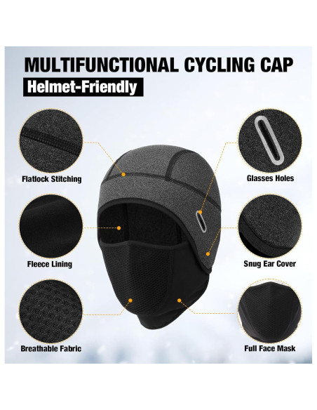 Gorro Térmico MELASA con Cubierta Facial para Ciclismo