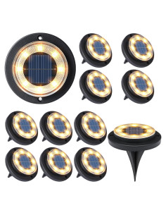 Luces Solares de Suelo Flacchi - Paquete de 12, Impermeables