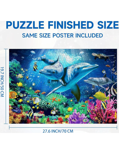 Rompecabezas Nattork 1000 Piezas Mundo Marino 70x50 cm