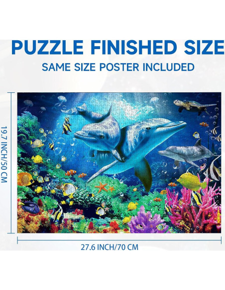 Rompecabezas Nattork 1000 Piezas Mundo Marino 70x50 cm