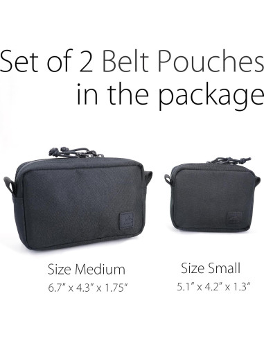 Bolsa de Cintura Diodrio 2 Pack EDC Impermeable Negra