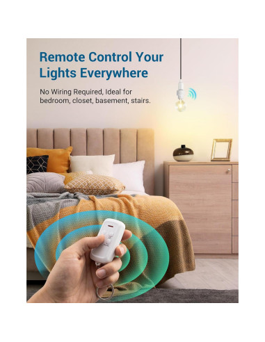 Toma de Luz Inalámbrica DEWENWILS con Control Remoto y Regulador