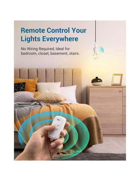 Toma de Luz Inalámbrica DEWENWILS con Control Remoto y Regulador