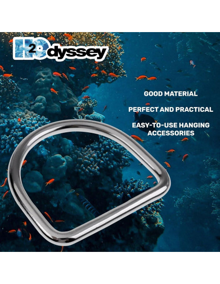 Anillo D Recto H2Odyssey - Acero Inoxidable para Buceo