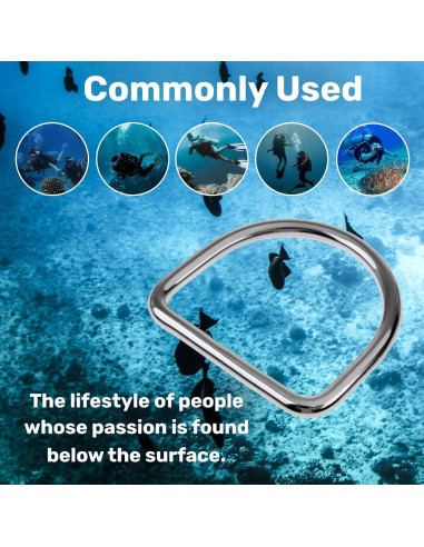 Anillo D Recto H2Odyssey - Acero Inoxidable para Buceo