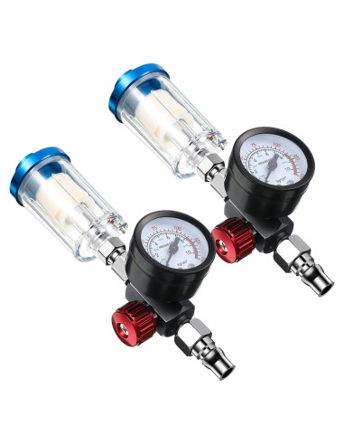 Válvula Reguladora de Aire Honoson 1/4" con Manómetro y Filtro