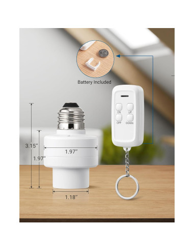 Toma de Luz Inalámbrica DEWENWILS con Control Remoto y Regulador
