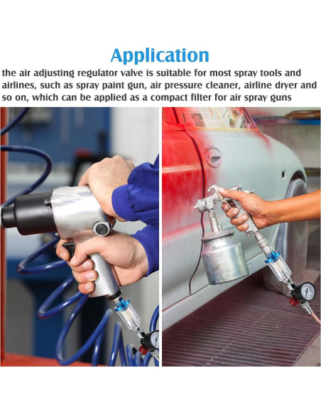 Válvula Reguladora de Aire Honoson 1/4" con Manómetro y Filtro