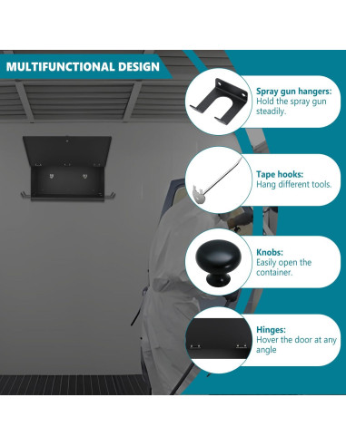 Caja Magnética DITKOK para Cabina de Pulverización 38.86x30.99cm