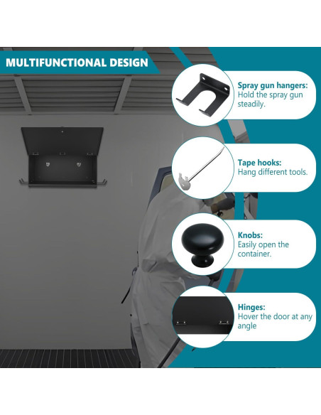Caja Magnética DITKOK para Cabina de Pulverización 38.86x30.99cm