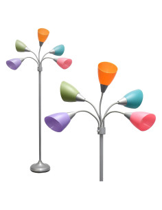 Lámpara de Pie Simple Designs LF2006-SLM 1.68m 5 Luces Multicolor