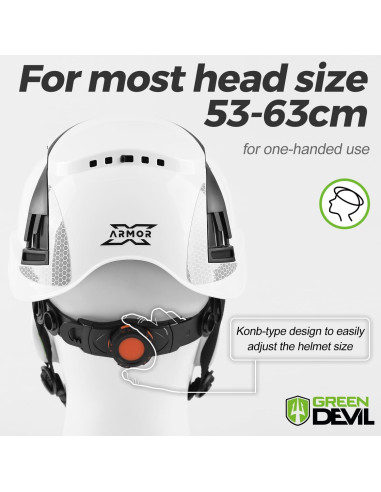 Casco de Trabajo Ventilado GREEN DEVIL X-Armor ABS