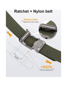 Cinturón Ratchet JUKMO para Hombres Ajustable de Nylon 2