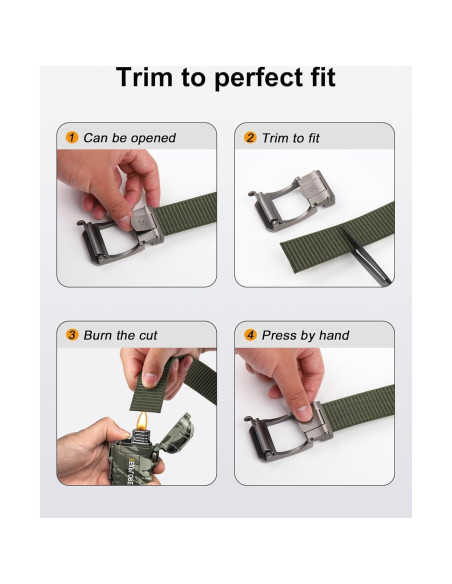 Cinturón Ratchet JUKMO para Hombres Ajustable de Nylon