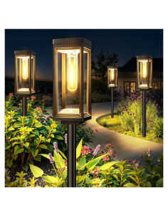 Luces Solares de Camino WdtPro, Paquete de 8, IP65, 15h