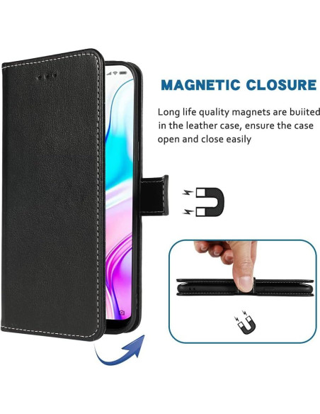 Funda Cartera Plegable para Xiaomi Redmi 8A Negra