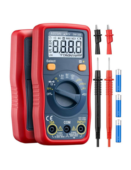 Multímetro Digital AstroAI ASIDM130B, Mide Voltaje y Más