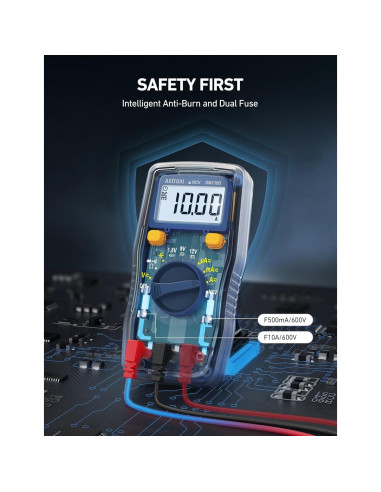 Multímetro Digital AstroAI ASIDM130B, Mide Voltaje y Más