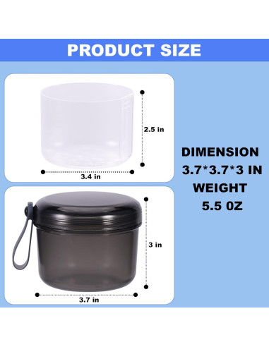 Estuche para Dentaduras Heigoeost Gris Transparente 9.4 cm