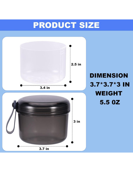 Estuche para Dentaduras Heigoeost Gris Transparente 9.4 cm