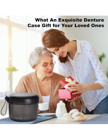 Estuche para Dentaduras Heigoeost Gris Transparente 9.4 cm