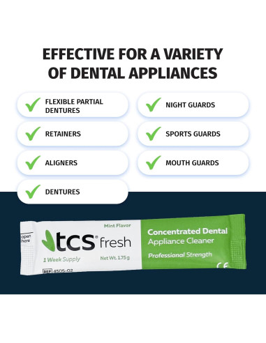Limpiador Dental TCS Fresh 24 Sobres Menta Profesional