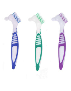 Cepillo de Limpieza de Dentaduras QIUTINGD 3 Pcs Cerdas Suaves