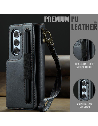 Funda de Cartera Vinich para Samsung Galaxy Z Fold 6 Negra