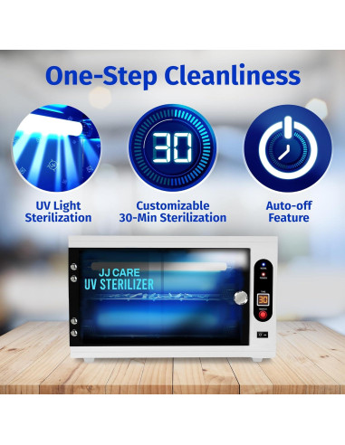 Esterilizador UV JJ CARE 8 Litros con Temporizador LED