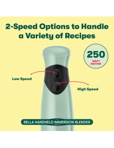 Batidora de Inmersión Bella 250W 2 Velocidades Salvia 2