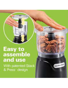 Picador de Alimentos Hamilton Beach 3 Tazas 350W Negro 2