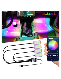 Luces LED de Interior para Coche YONGMING RGB Control APP 12V