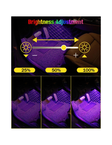 Luces LED de Interior para Coche YONGMING RGB Control APP 12V