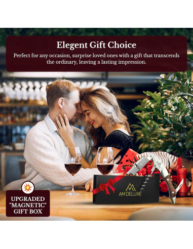 Sacacorchos AM DELUXE de Acero Inoxidable y Madera