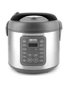 Olla Arrocera Digital AROMA 10 Tazas Gris Multicocinera 15 en 1