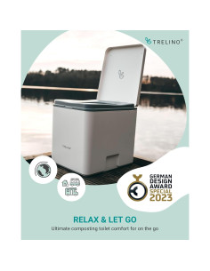Inodoro Compostable TRELINO Evo M, Portátil 4.9L y 7.9L 2