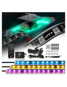 Luces LED Marinas OPT7 Aura RGB 12V, Impermeables IP67, 8 pies