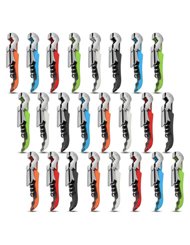 24 Sacacorchos de Vino CSSOPENSs Acero Inoxidable Colorido