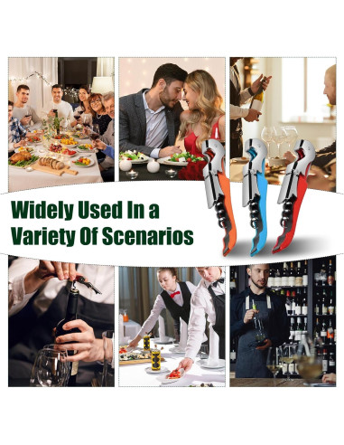 24 Sacacorchos de Vino CSSOPENSs Acero Inoxidable Colorido