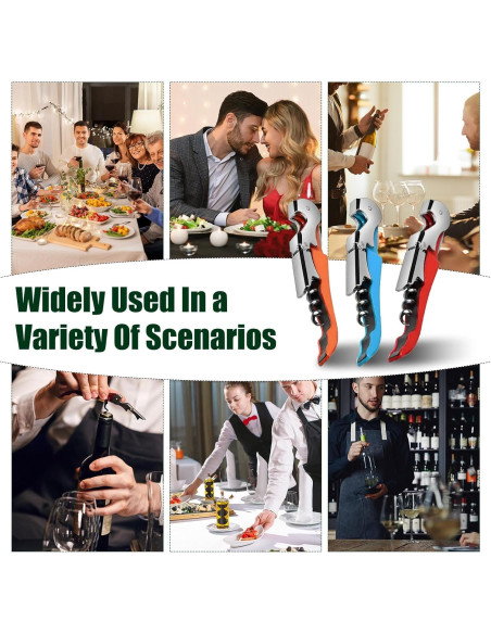 24 Sacacorchos de Vino CSSOPENSs Acero Inoxidable Colorido