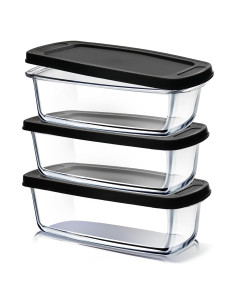 Bandejas de vidrio EATEX para hornear pan 1.8L, 3 piezas