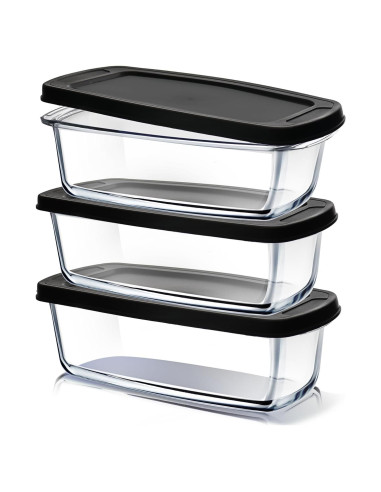 Bandejas de vidrio EATEX para hornear pan 1.8L, 3 piezas