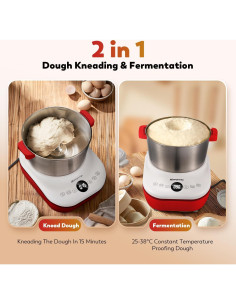 Amasadora de Masa Moongiantgo 5L 200W Táctil Acero Inoxidable 2