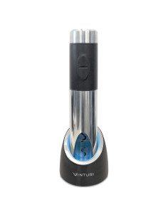 Abrebotellas de vino eléctrico Vinturi recargable plateado