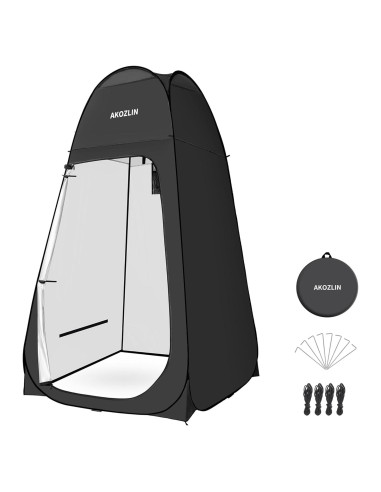 Carpa de Ducha Plegable AKOZLIN 1.88m Impermeable Negra