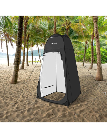 Carpa de Ducha Plegable AKOZLIN 1.88m Impermeable Negra